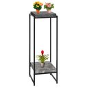 Bild 1 von Blumentisch MCW-K71, Blumenregal Beistelltisch Pflanzregal, MVG-zertifiziert MDF Metall ~ dunkelgrau, 101cm