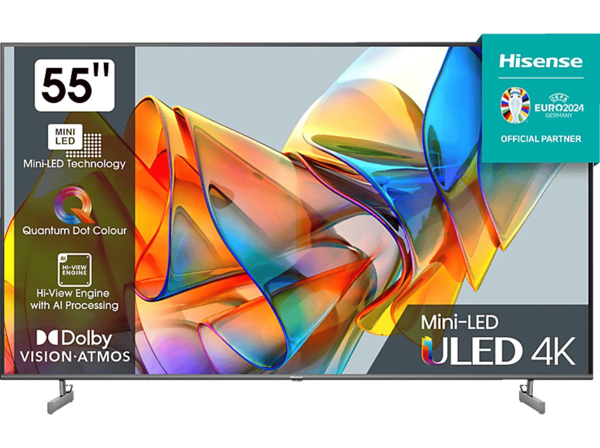 Bild 1 von HISENSE 55U6KQ Mini LED TV (Flat, 55 Zoll / 139 cm, UHD 4K, SMART TV, VIDAA), Anthrazit