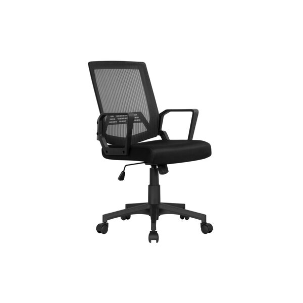 Bild 1 von Yaheetech Bürostuhl Schreibtischstuhl ergonomischer Drehstuhl Chefsessel Wippfunktion mit Armlehnen,Schwarz