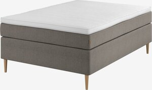 Boxspringbett 140x200cm GOLD C110 grau-21 Memory