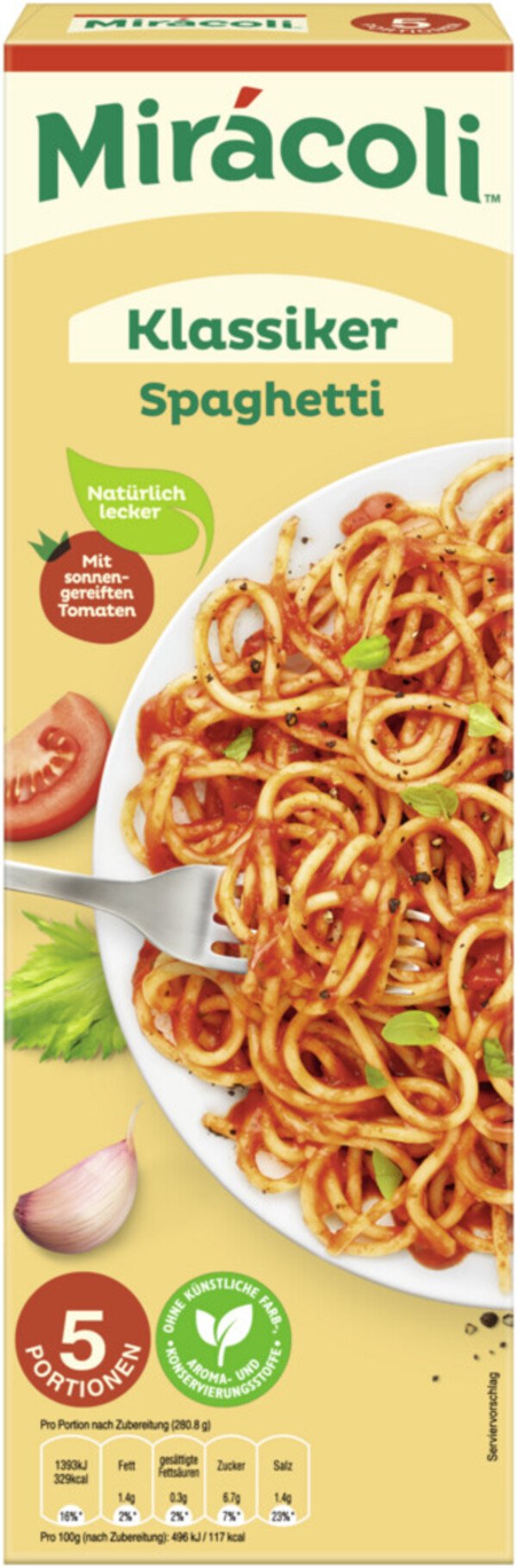 Bild 1 von Miracoli Spaghetti Klassiker 5 Portionen 610,4G