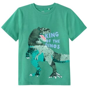 Jungen T-Shirt mit Wendepailletten GRÜN