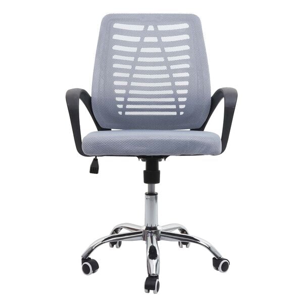 Bild 1 von Bürostuhl MCW-L44, Schreibtischstuhl Computerstuhl, ergonomische Rückenlehne, Netzbezug Stoff/Textil ~ grau