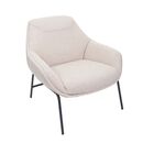 Bild 1 von Lounge-Sessel MCW-J77, Cocktailsessel Sessel, Bouclé Stoff Metall ~ creme-beige