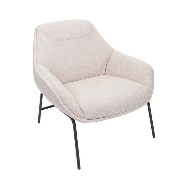 Bild 1 von Lounge-Sessel MCW-J77, Cocktailsessel Sessel, Bouclé Stoff Metall ~ creme-beige