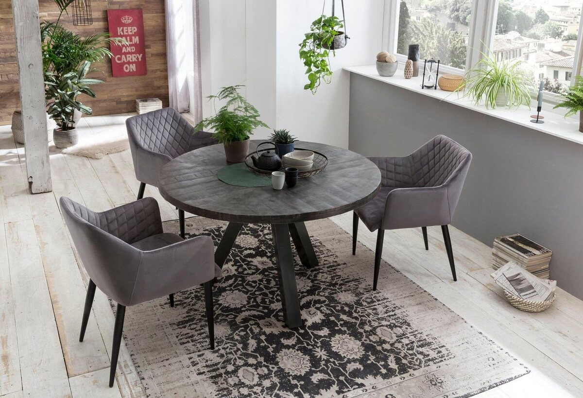 Bild 1 von SIT Esstisch Tops&Tables, mit Massivholzplatte aus Mangoholz, runder Tisch