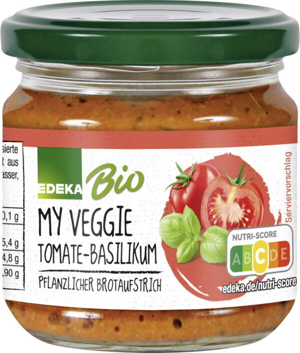 Bild 1 von EDEKA Bio My Veggie Brotaufstrich Tomate Basilikum 180G