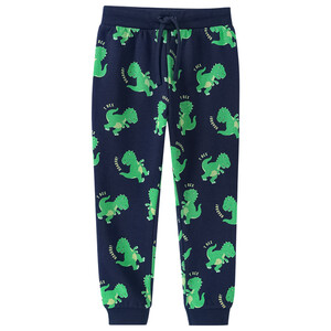 Jungen Jogginghose mit Dinos allover DUNKELBLAU / GRÜN