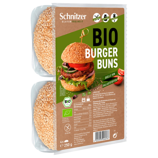 Bild 1 von Schnitzer Bio Hamburger Buns glutenfrei 250g