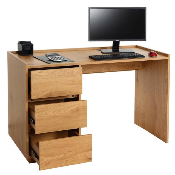 Bild 1 von Schreibtisch MCW-J78, Bürotisch Computertisch Arbeitstisch, Schublade, 78x121x60cm ~ Eiche-Optik