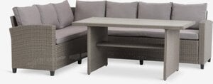 Lounge-Set AGERMOSE 6 Personen Stauraum natur