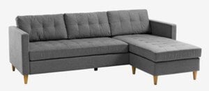 Sofa FALSLEV Chaiselongue grau