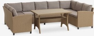 Lounge-Set ULLEHUSE 9 Personen Stauraum natur