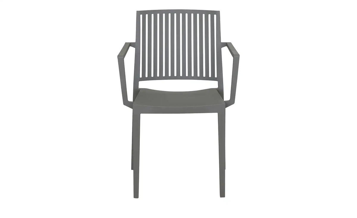 Bild 3 von Gartenstuhl aus Kunststoff stabelbar grau Lane
