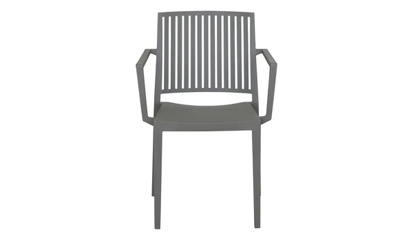 Bild 3 von Gartenstuhl aus Kunststoff stabelbar grau Lane