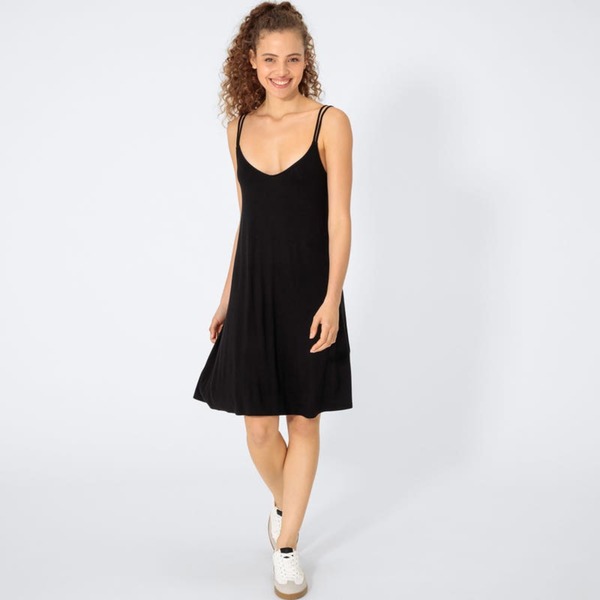 Bild 1 von Damen-Kleid mit doppelten Spaghettiträgern, Black