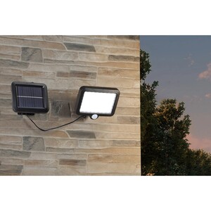 REV Ritter LED-Solarleuchte mit PIR Sensor 300 lm 10.000 K IP44 Schwarz