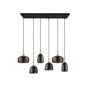 Trio Leuchten Hängeleuchte Chiraz, Schwarz, Metall, 150x90.5 cm, Lampen & Leuchten, Innenbeleuchtung, Hängelampen, Esstischlampen