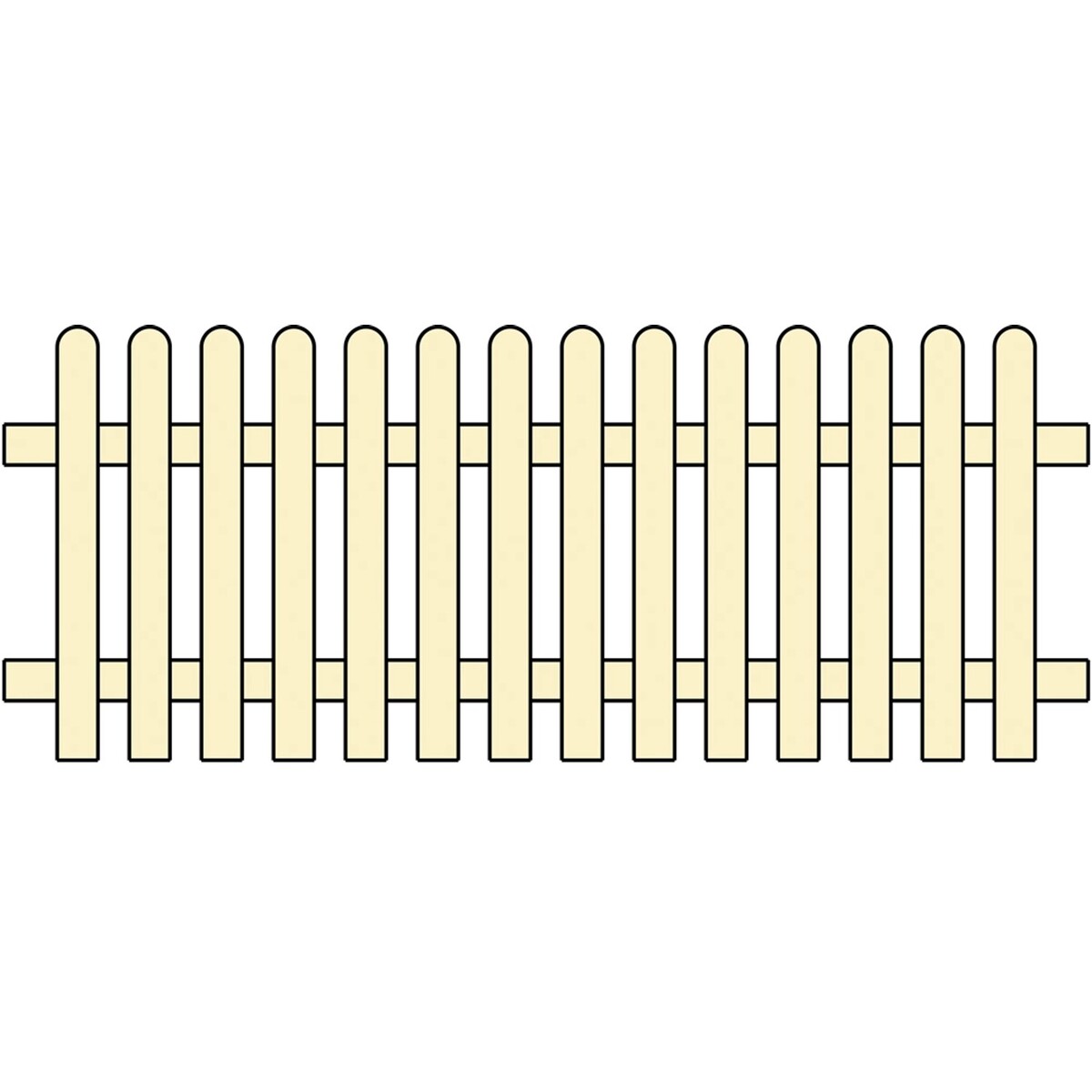 Bild 3 von Staketenzaun Norki Naturfarben lasiert 200 cm x 80 cm