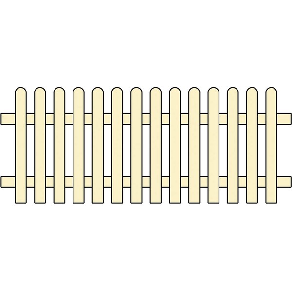 Bild 3 von Staketenzaun Norki Naturfarben lasiert 200 cm x 80 cm
