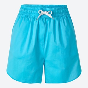 Damen-Shorts mit Kontrast-Kordeln, Turquoise