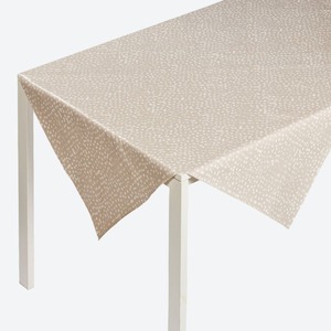 Wachstuchtischdecke mit PVC-Beschichtung, ca. 100x140cm, Beige