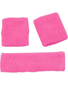 Schweißband-Set Karneval, 37 g, 3-tlg. Set, pink