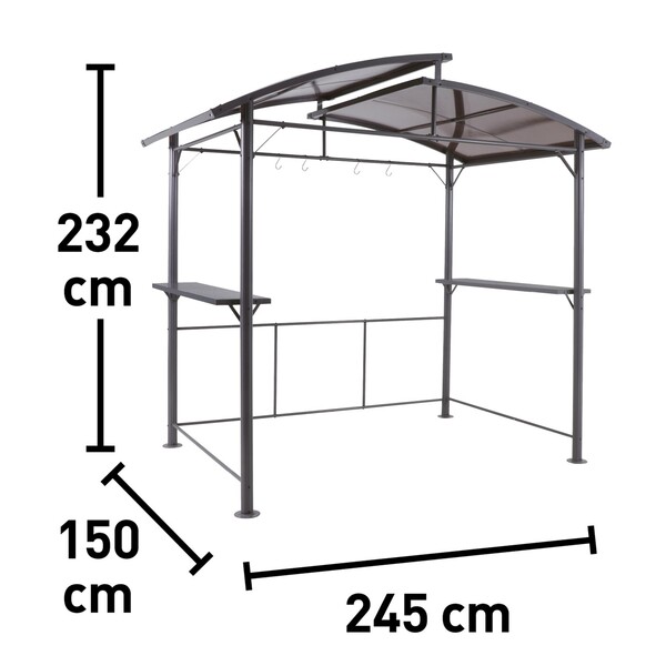 Bild 2 von Grill-Pavillon Antigo Anthrazit 150 cm x 245 cm