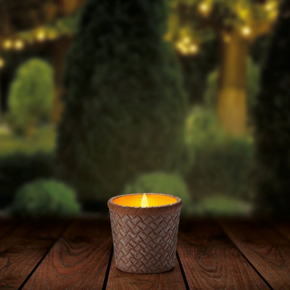 Bild 1 von Solar-LED-Kerze mit Flackerfunktion, ca. 9x9x8,5cm, Beige