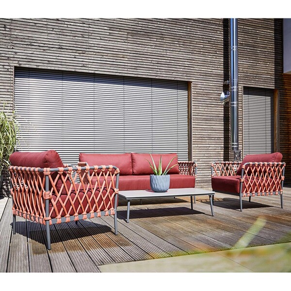 Bild 3 von Lounge-Set Staves 4-teilig Seilbespannung Terrakotta