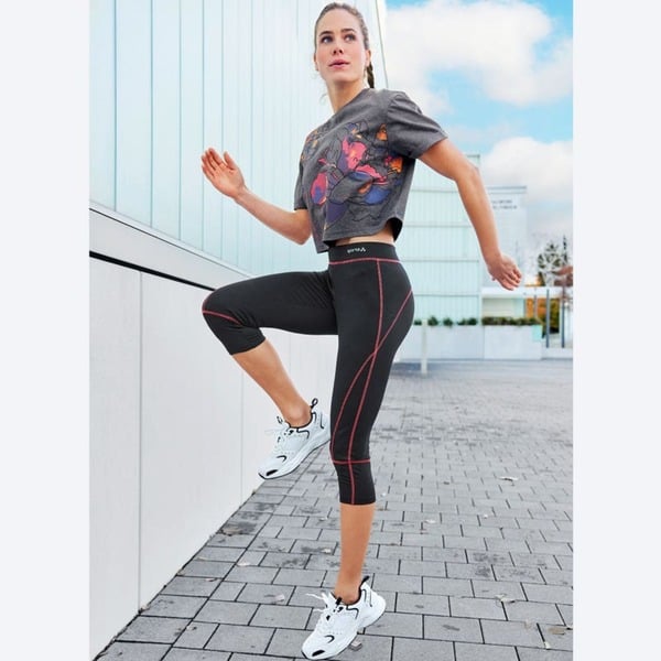 Bild 1 von Damen-Sportleggings in Mélange-Optik, Anthracite