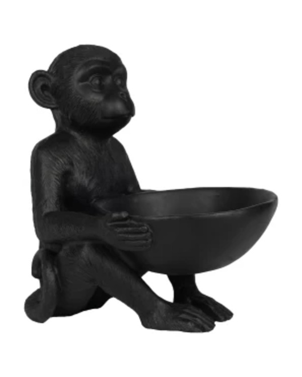 Bild 1 von Schwarzer Deko-Affe, ca. 14,5 x 20 x 20 cm, schwarz