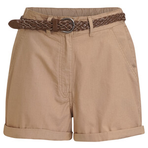 Damen Chinoshorts mit Gürtel BEIGE