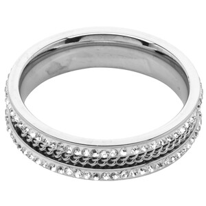 Damen Ring mit Kettenelement SILBER