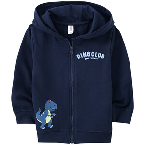 Jungen Sweatjacke mit Dino-Print DUNKELBLAU