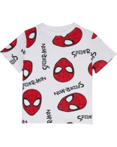 Spider-Man T-Shirt, Marvel, Rundhalsausschnitt, weiß