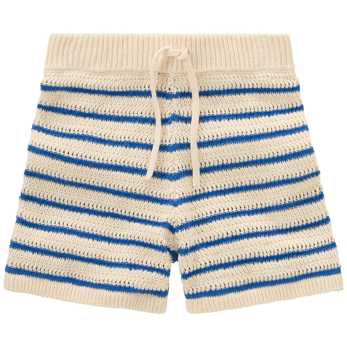 Bild 1 von Mädchen Strick-Shorts mit Streifen BLAU / HELLBEIGE