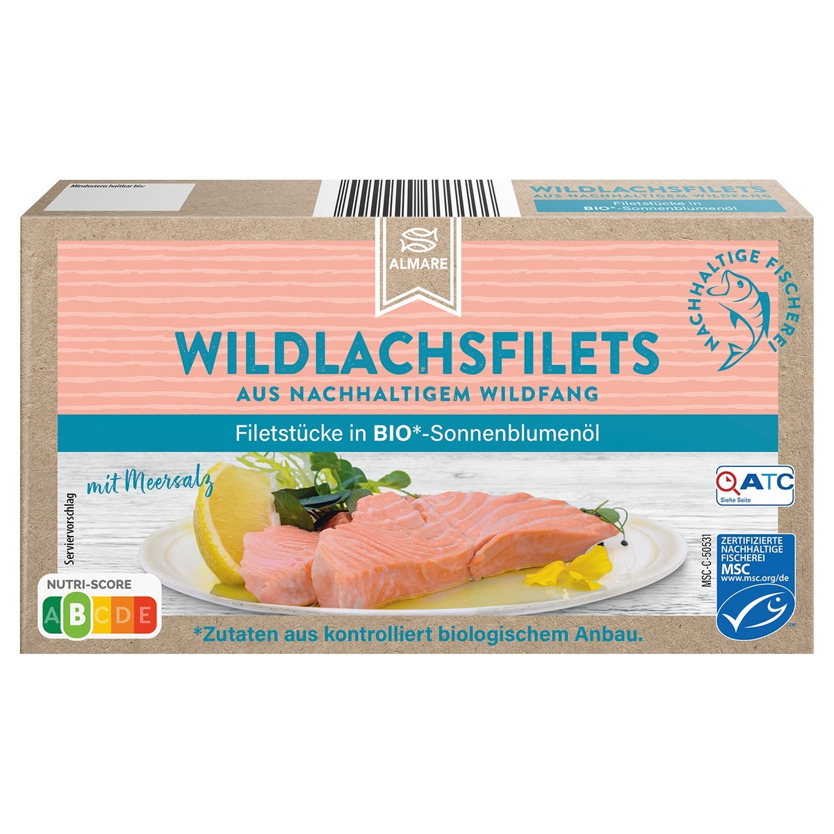 Bild 1 von ALMARE Wildlachsfilet in Bio-Saucen 190 g