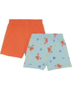 Shorts Meerestiere, 2er-Pack, Ergee, hellblau