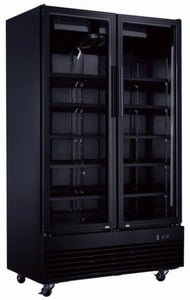 METRO Professional Glastürkühlschrank GSC2100B NC, 1200 x 725 x 2066 mm, Fassungsvermögen 949 Liter, Temperaturbereich +2 bis +8 °C, schwarz