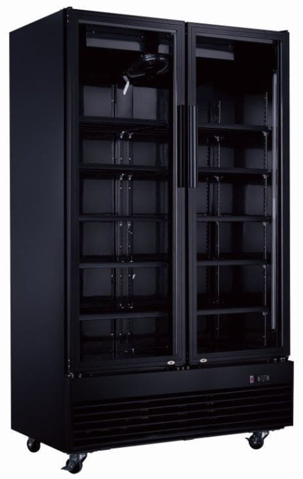 Bild 1 von METRO Professional Glastürkühlschrank GSC2100B NC, 1200 x 725 x 2066 mm, Fassungsvermögen 949 Liter, Temperaturbereich +2 bis +8 °C, schwarz