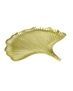 Dekotablett Ginkgoblatt, ca. 27 x 22 x 1 cm, gold