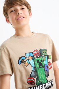 C&A Multipack 2er-Minecraft-Kurzarmshirt, Beige, Größe: 128