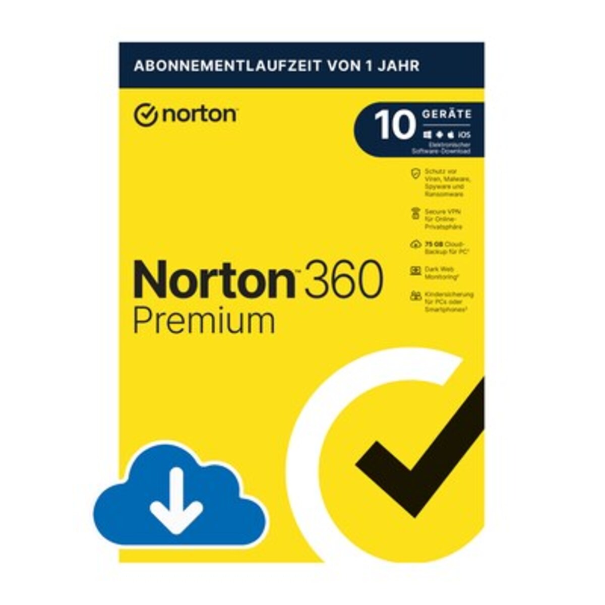 Bild 1 von Norton 360 Premium | 75GB | 10 Geräte | Download & Produktschlüssel