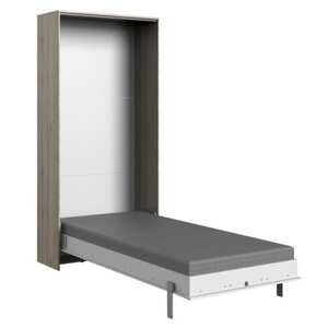 Wandklappbett Juist vertikal San Remo Eiche NB Weiß 152x213x43 cm