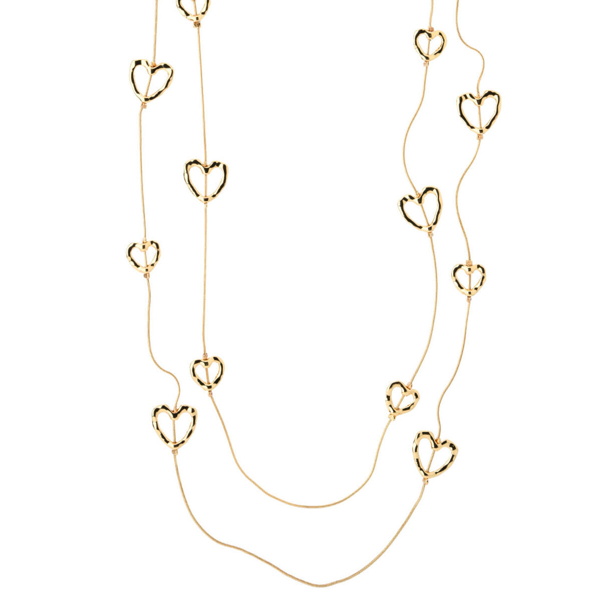 Bild 1 von Lange Damen Kette mit Herzen GOLD