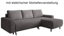 Bild 3 von Wohnlandschaft Ecksofa RIMINI Grau mit elektrischer Sitztiefenverstellung Bett Sofa Schlafsofa