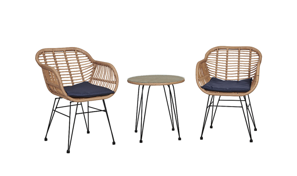 Bild 2 von Happy Home Balkonset 3tlg. Bistroset Casualset inkl. Auflagen HGS65-DBL dunkelblau