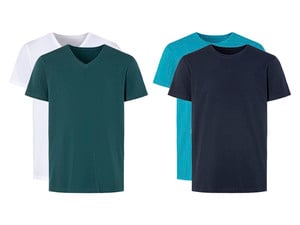 LIVERGY® Herren T-Shirts, 2 Stück, aus reiner Baumwolle