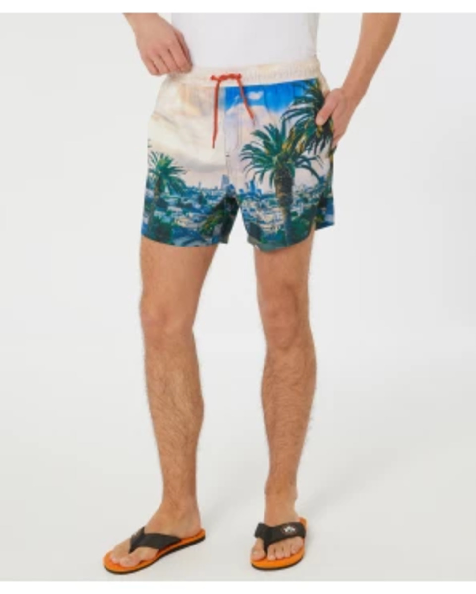 Bild 1 von Badeshorts mit Fotoprint, X-Mail, Seitentaschen, orange